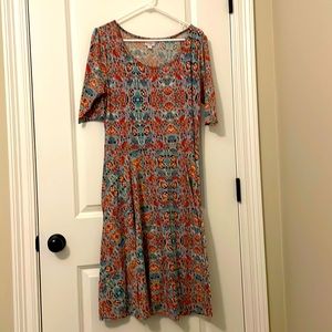Lularoe patterned casual dress